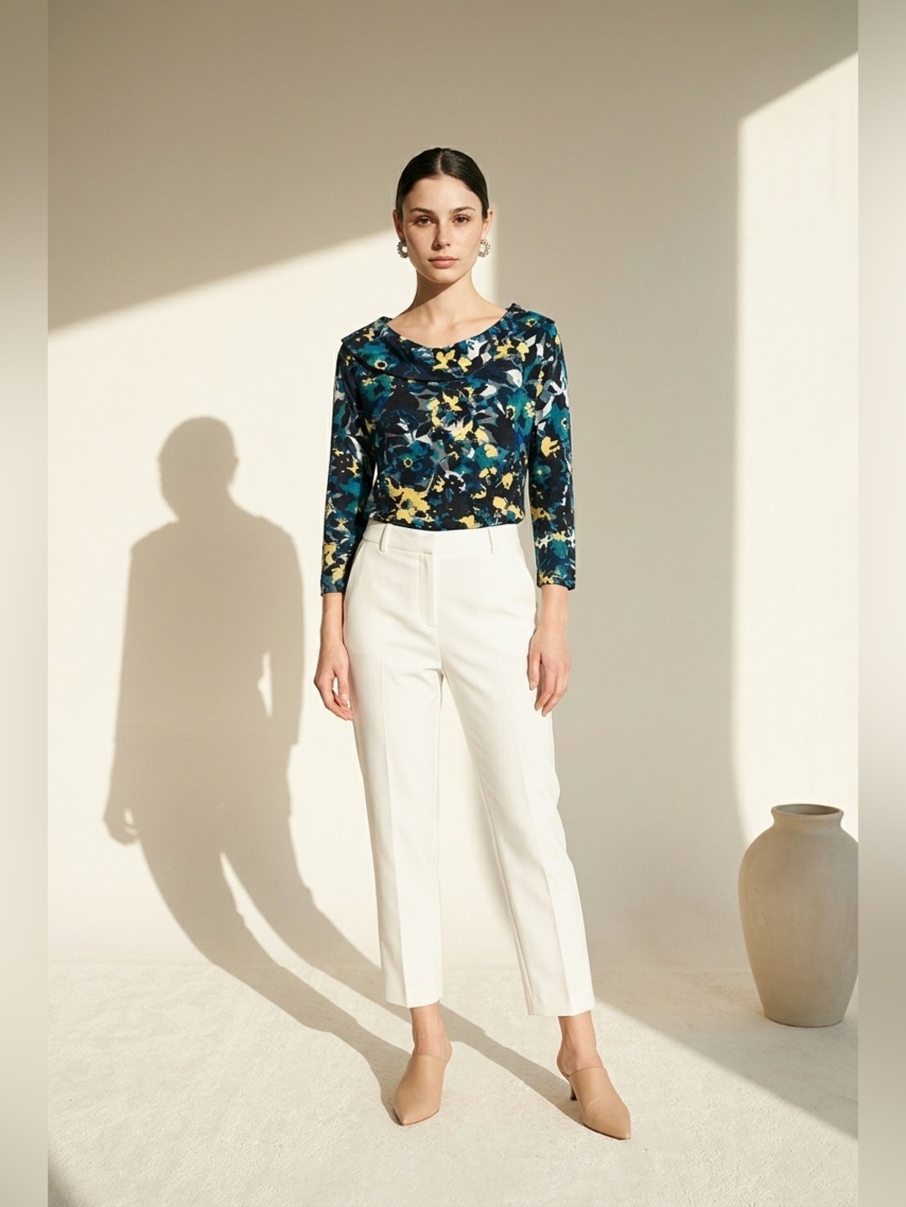 NWT Colorful Rafaella 100% Cotton blouse (M)